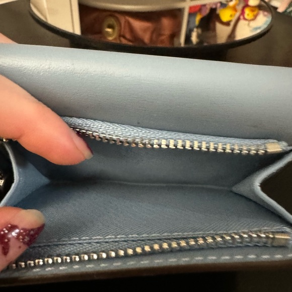 Coach Sky Blue Leather Wallet - Picture 5 of 5